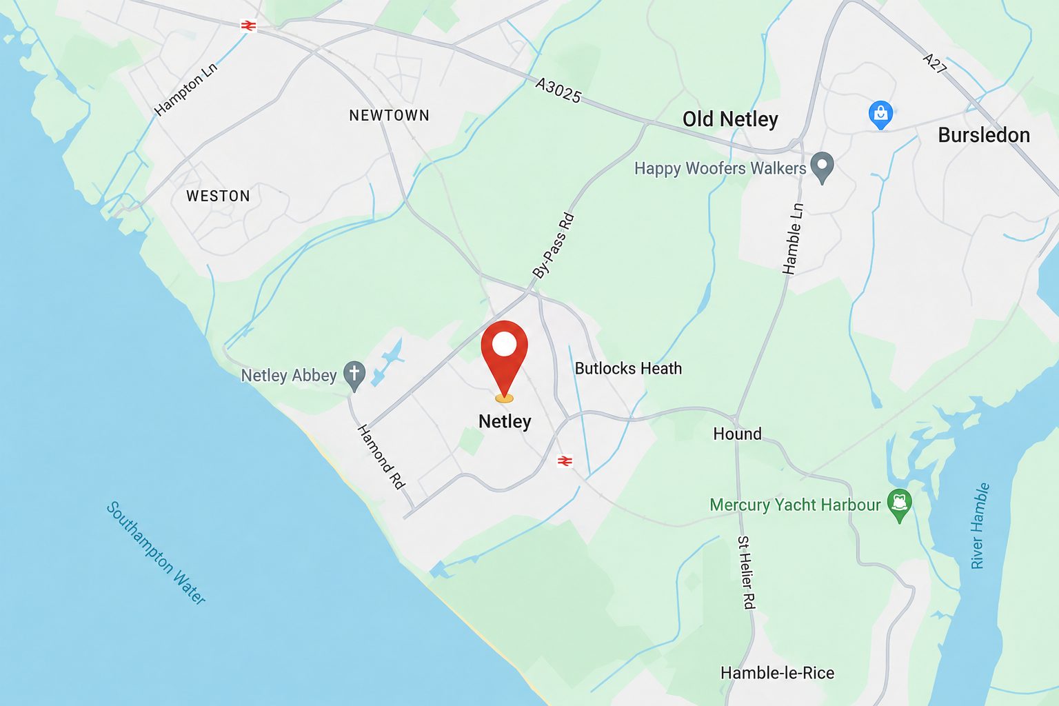 Netley Abbey location